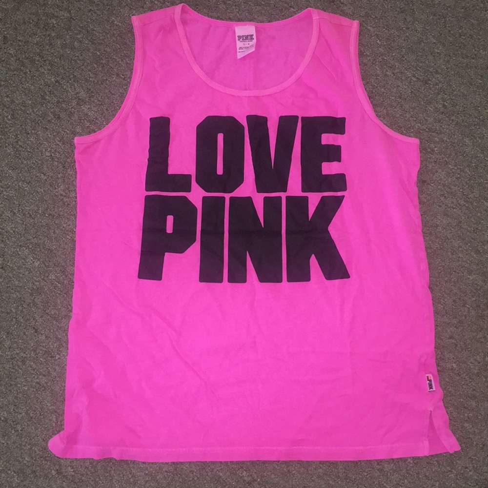 PINK hot pink tank top